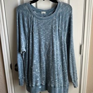 Hello Nite waffle knit shirt